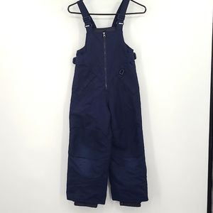 Cherokee Small 6/7 Navy Blue zip front snow pants overalls pockets adjustable